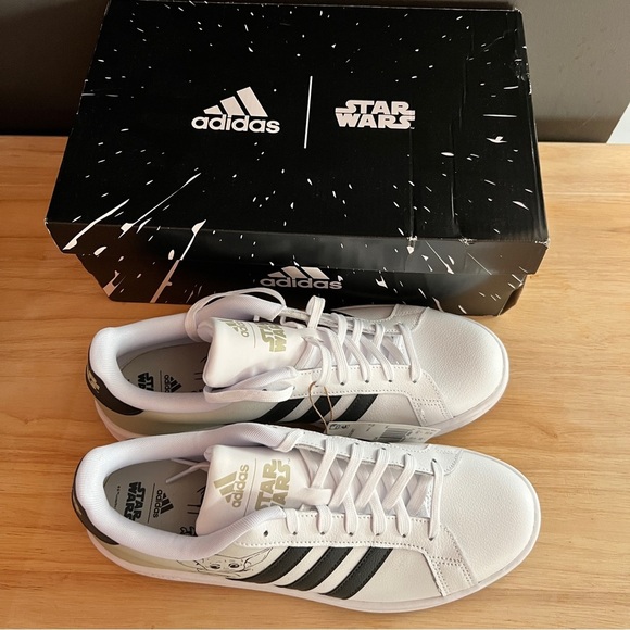 Adidas Star Wars Grand Court Baby Yoda Grogu DS Mandalorian Shoes Mens Size 10.5 - Picture 7 of 12